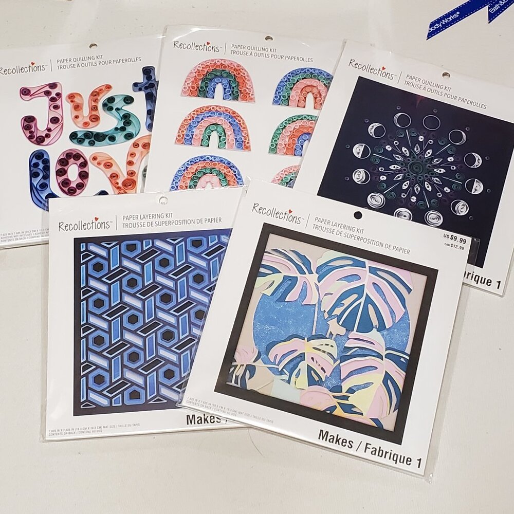 NWT -Bundle of 5 craft kits - brand new in packages Recollection brand